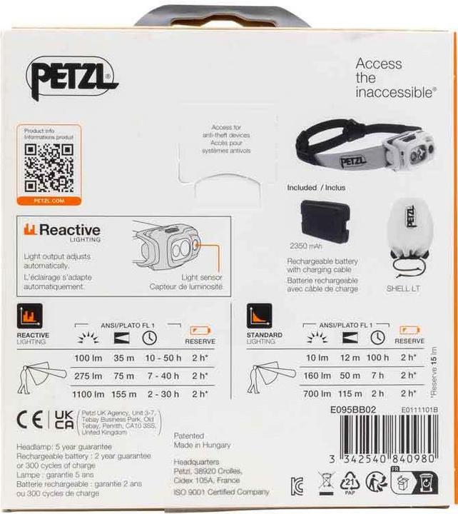 Actual product image Petzl Swift Rl (1100 lm)