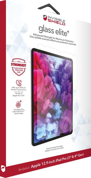 Actual product image Zagg InvisibleShield Glass Elite+ Apple iPad Pro Display 12.9 inch (1 Piece, iPad Pro 12.9 2018 (3. Gen), iPad Pro 12.9 2020 (4. Gen))