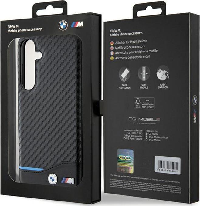Produktbild BMW BMHCM22NBCK + S926 czarny/black Leather Carbon (Samsung Galaxy S24+)