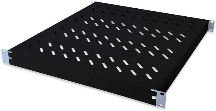 Actual product image Digitus 1U shelf for 48,3cm 19inch network cabinet RAL9005 black for 600mm deep...