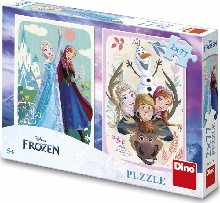 Actual product image Dino Puzzle Eisreich: Anna und Elsa 2x77 Teile (77 pieces)