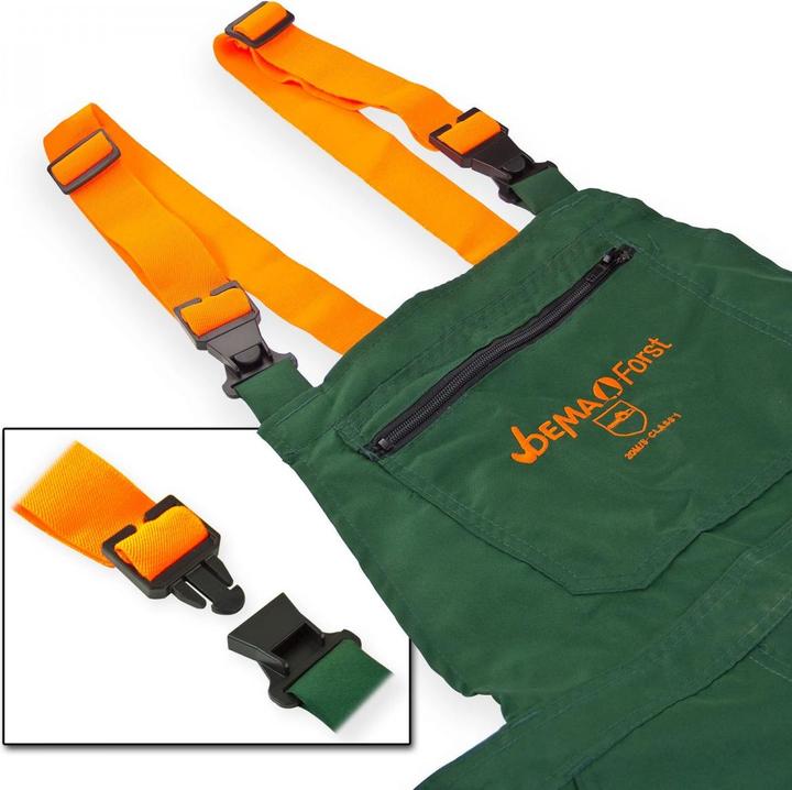 Produktbild Dema Schnittschutzhose Latzhose Schnittschutzlatzhose Forsthose Eco Grösse M grün