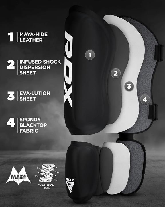 Actual product image Rdx Shin Instep Molded King Black (L)
