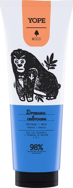 Yope Wood 2In1 Shampoo And Gel For Men 2In1 Cedar Wood 250Ml (250 ml, Flüssiges Shampoo)