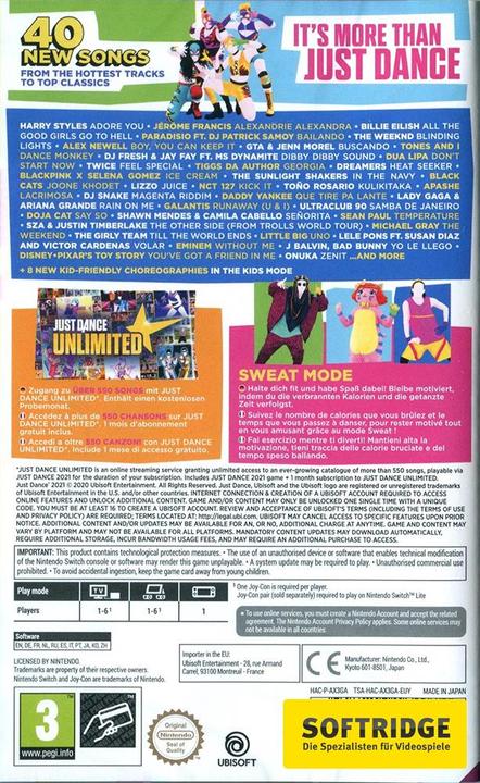 Actual product image Ubisoft Just Dance 2021 (Switch, DE)