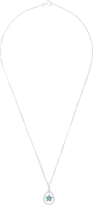 Immagine prodotto zz_ArchivedByPCD_Amor Schmuck_zu_Amor Amor Halsschmuck für Damen, 925 Sterling Silber, Zirkonia synth. | Blume (Argento 925)