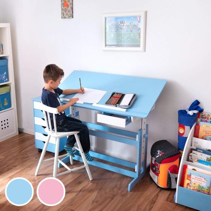 Actual product image tectake Children's desk and mobile pedestal (109 x 55 x 94 cm)