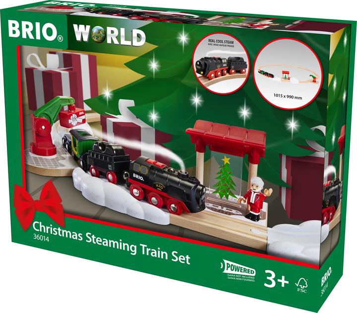 Actual product image Brio Steam locomotive Christmas set