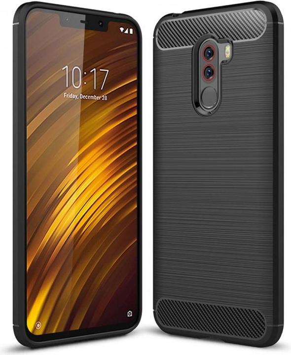 Screenguard Xiaomi POCOPHONE F1 Hülle Carbon Brushed Soft TPU (Xiaomi Pocophone F1)