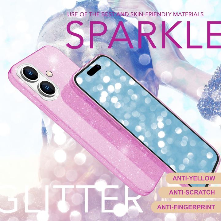 Actual product image Nalia Glitter hybrid cover (Apple iPhone 16)