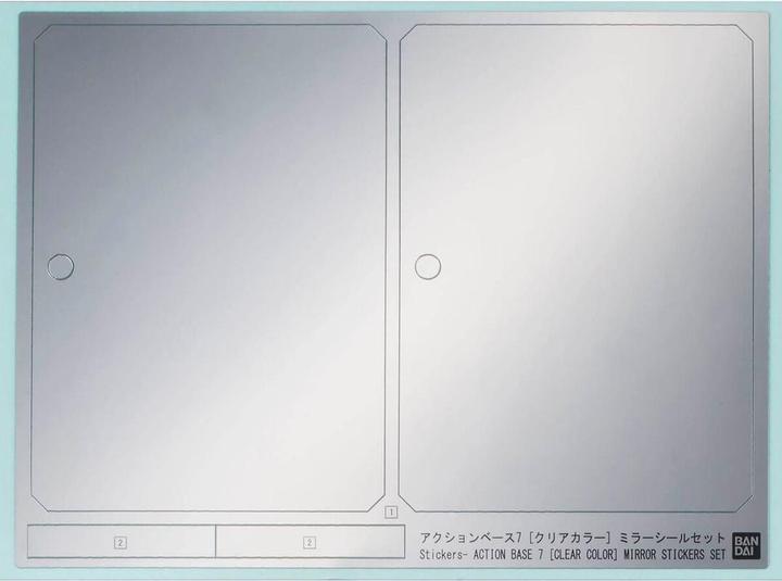 Actual product image Bandai GUNDAM - Action Base 7 (Clear Colour) Mirror Stickers Set - Model Kit