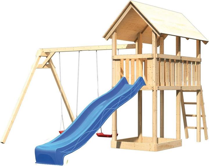 Produktbild Karibu Spielturm Danny mit Rutsche und Doppelschaukel
