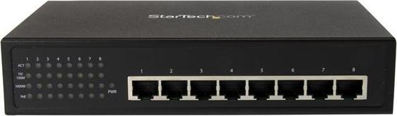 Actual product image StarTech 8 Port Gigabit POE Ethernet Switch (8 Ports)