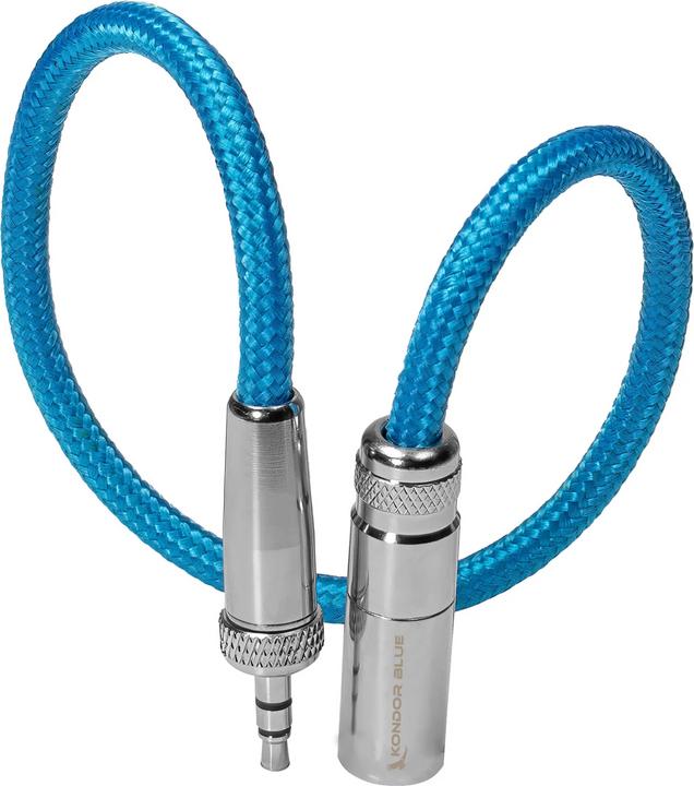 Produktbild Kondor Blue 12" Mini XLR to 3.5mm TRS Locking Screw Plug for Lavalier/Lapels () (0.30 m)