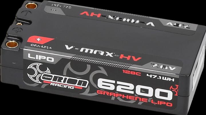 Produktbild Team Orion V-Max-HV Graphene Tech Shorty 6200 7.6V 2S 128C (7.60 V, 6200 mAh)