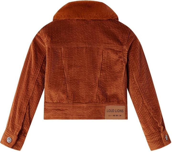 Actual product image VidaXL Children's jacket corduroy cognac 140,Outer material: corduroy (100 (140)