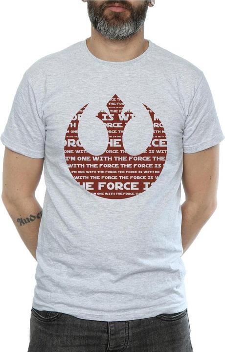 Produktbild Star Wars Rogue One I'm One With The Force Alliance Emblem Red TShirt (L)