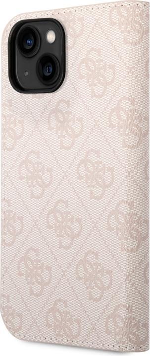 Actual product image Guess GUBKP14MHG4SHP iPhone 14 Plus 6.7" różowy/pink book 4G Vintage Gold Logo (Apple iPhone 14 Plus)