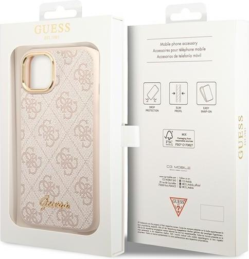 Produktbild Guess GUHCP14MHG4SHP iPhone 14 Plus 6,7" różowy/pink hard case 4G Vintage Gold Logo (Apple iPhone 14 Plus)