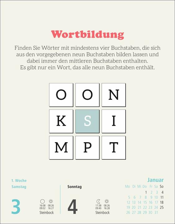 Produktbild Stefan Heine Rentnerrätsel Tagesabreisskalender 2026 (Harter Einband, Deutsch)