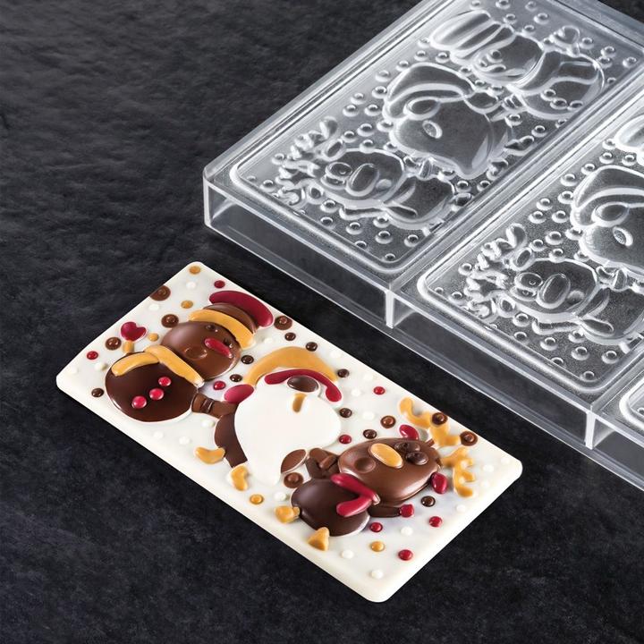 Image du produit Pavoni Moule à tablette de chocolat Amis de Noël