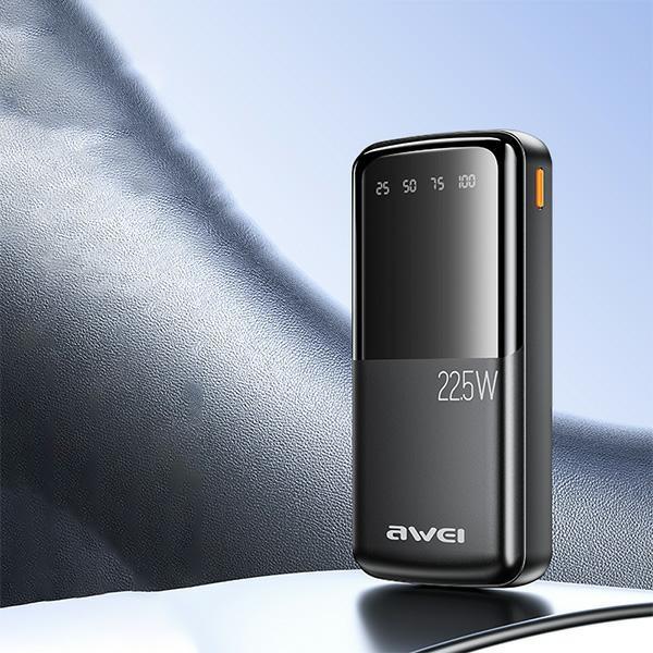 Produktbild Awei PowerBank P13K 20000mAh 22.5W czarny/black Digital Display (20000 mAh, 22 W, 22.50 Wh)