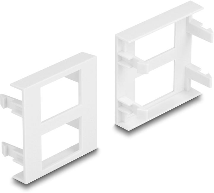 Delock Copertura del modulo Easy 45 2 x ritaglio rettangolare 17 x 24,3 mm, 45 x 45 mm 5 pezzi bianco