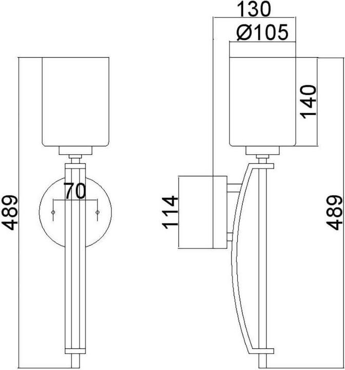 Actual product image Elstead Lighting Taylor LED wall light G9 49cm Polished chrome IP44 (320 lm, G9)