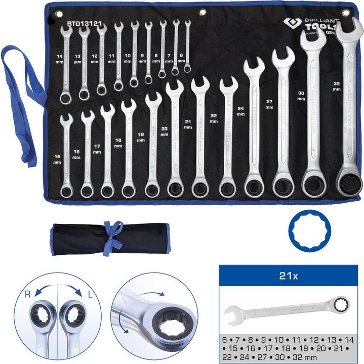 Image du produit KS Tools Jeu de clés mixtes à cliquet (32 mm, 18 mm, 11 mm, 12 mm, 20 mm, 19 mm, 27 mm, 15 mm, 13 mm, 25 mm, 6 mm, 21 mm, 7 mm, 14 mm, 29 mm, 8 mm, 10 mm, 30 mm, 23 mm, 26 mm, 22 mm, 17 mm, 28 mm, 9 mm, 16 mm, 24 mm, 31 mm)