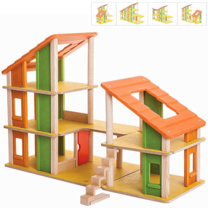 Produktbild Plantoys Chalet Puppenhaus mit Möbel