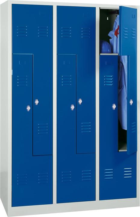 Actual product image Gürkan Z locker light grey, blue 106584, 6 lockers 120.0 x 50.0 x 180.0 cm (120 cm, 180 cm)