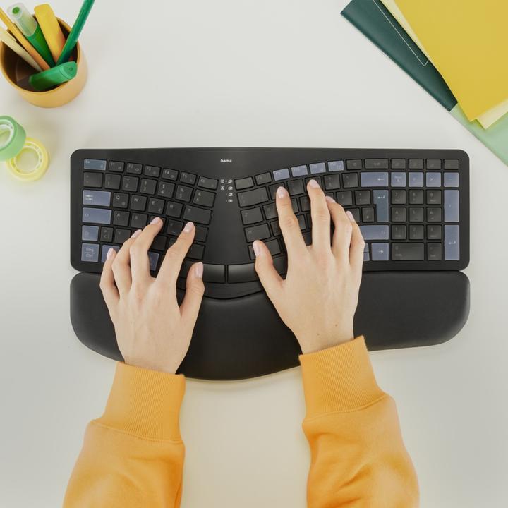 Produktbild Hama WK-900 Bluetooth® Tastatur Deutsch, QWERTZ Schwarz Multimediatasten (DE, Kabellos)