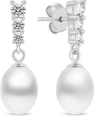 Brilio Silver - Decent silver dangle earrings EA1038W