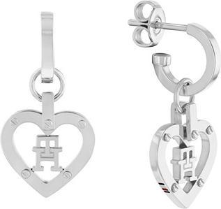 Tommy Hilfiger Matching Monogram Heart Hoop Earrings 2780923