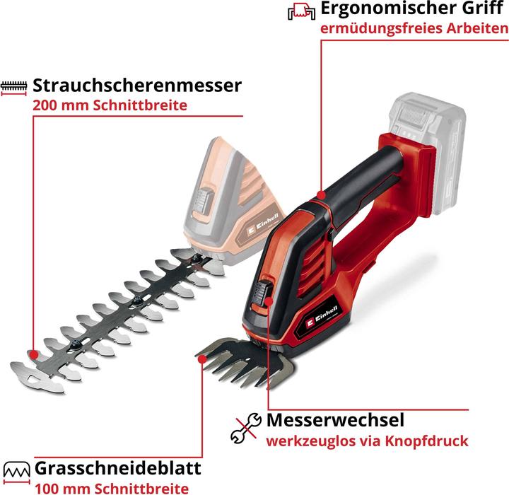 Actual product image Einhell GE-CG 18/100 Li-Solo (Rechargeable battery operated)