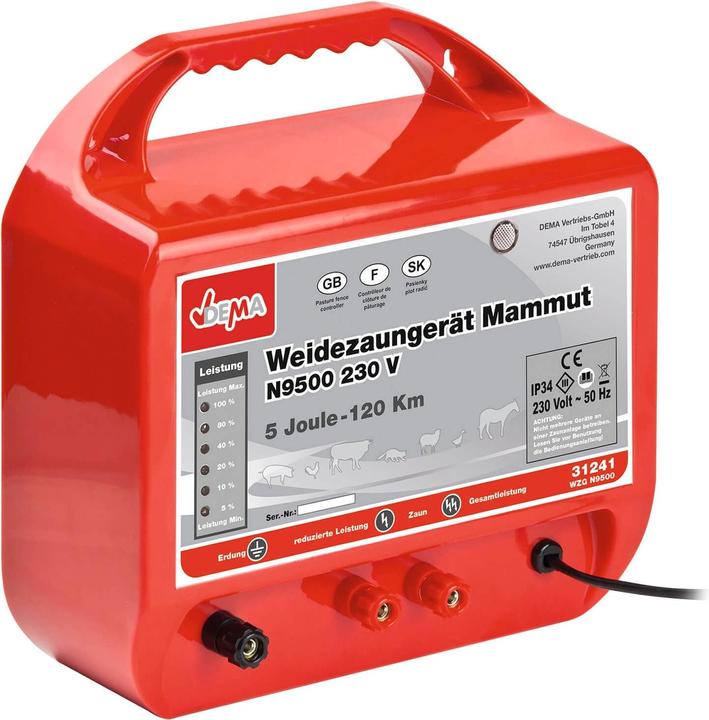 Produktbild Dema Weidezaungerät Elektrozaungerät 230V Mammut N9500