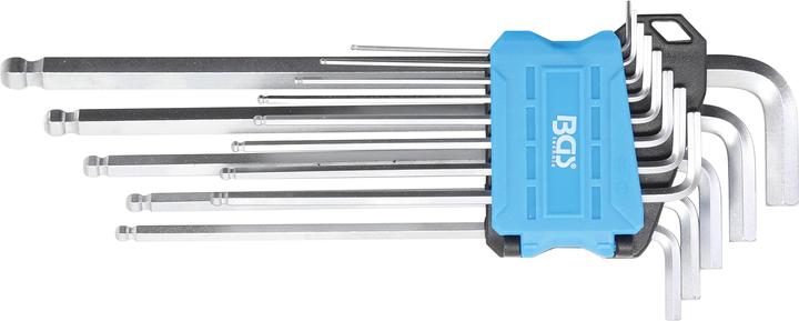 Produktbild BGS Winkelschlüssel-Satz, extra lang Zollgrössen Innensechskant mit Kugelkopf 0,05"-3/8" 13-tlg.