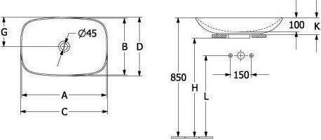 Image du produit Villeroy & Boch Vasque à poser V&B LOOP & FRIENDS sans vidage 620x420mm stone white C+ (420 mm, 620 mm)