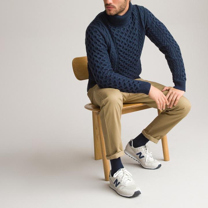 Produktbild La Redoute Collections Rollkragenpullover mit Zopfmuster (M)