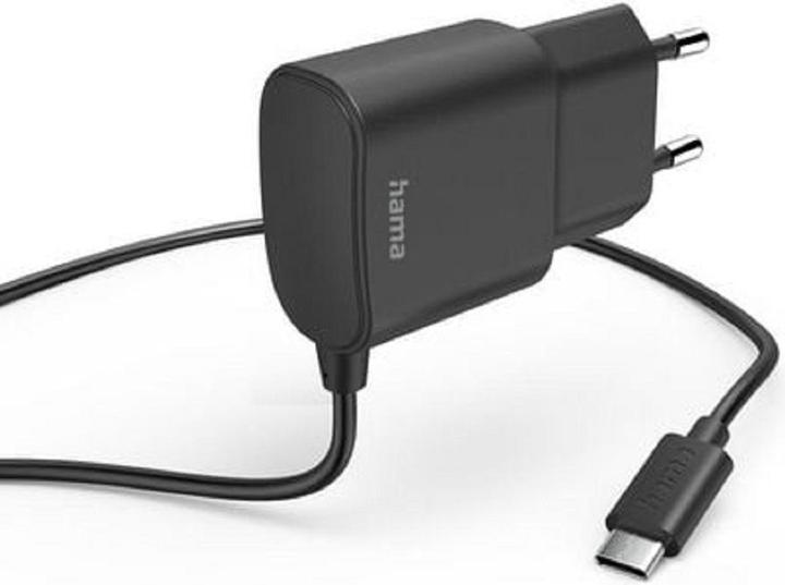 Actual product image Hama Charger with USB-C connector, 12 W, 1.0 m, Black (12 W)