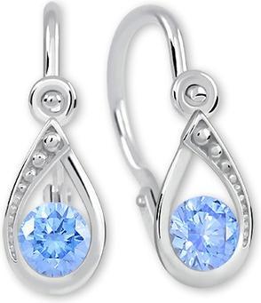 Brilio Charming White Gold Earrings With Light Blue Crystals