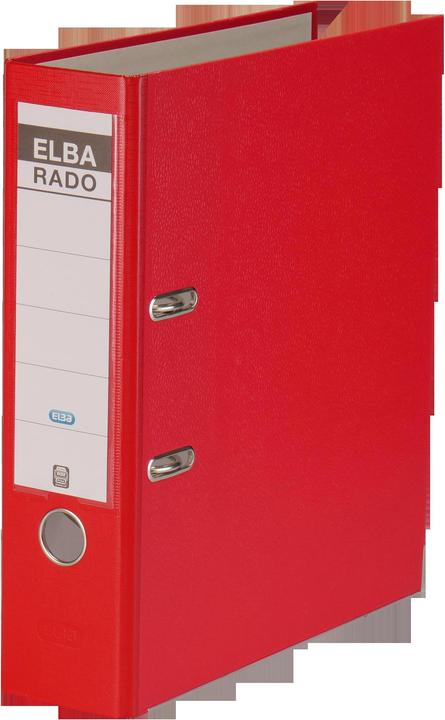 Produktbild Elba Ordner rado brilliant, Rückenbreite: 80 mm, rot DIN A4, Umschlag außen / innen aus Acrylglas veredel (A4, 80 mm, 1 Stück)