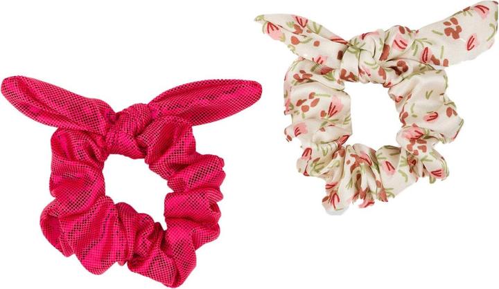 Actual product image Trisa Scrunchie with loop for children, red & beige-fuchsia