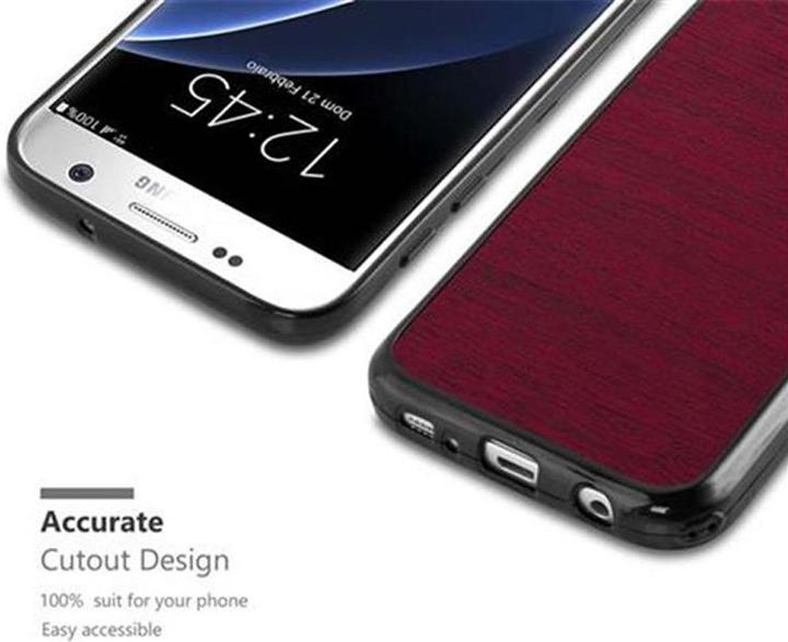 Produktbild Cadorabo TPU Wooden Cover (Samsung Galaxy S7)