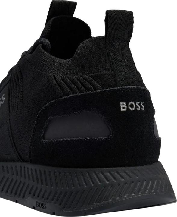 Actual product image BOSS Mens Titanium Suede Panel Running Trainers (48)