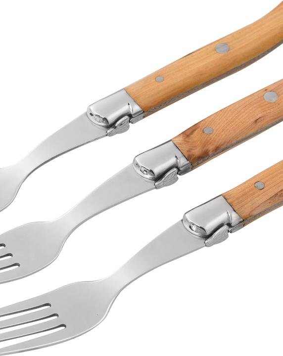 Produktbild Laguiole Claude Dozorme Steakgabel caramel (6 Stück, Gabel)