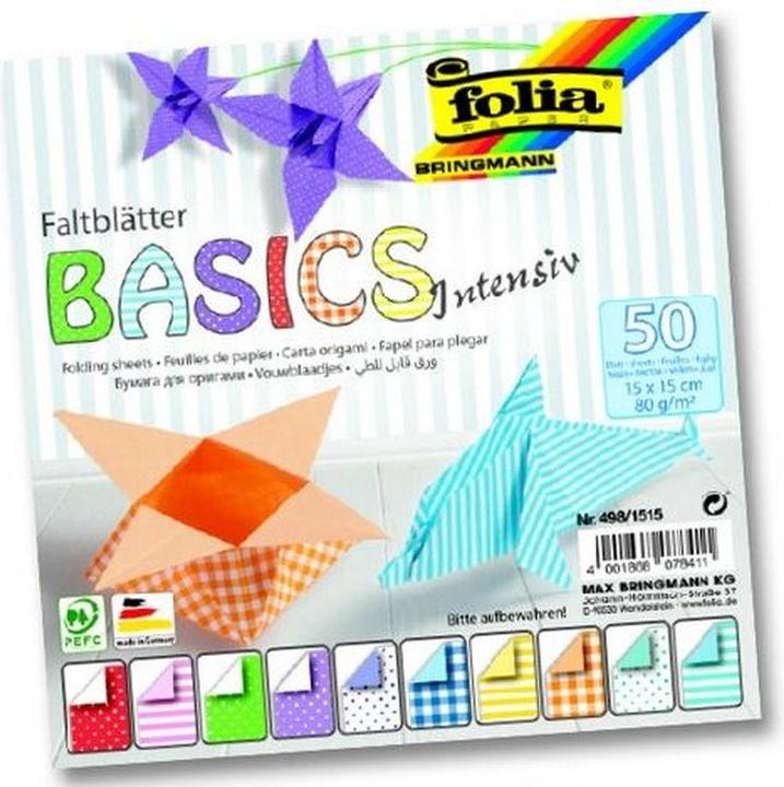 Folia Faltblätter Basic intensiv (80 g/m², 50 x)