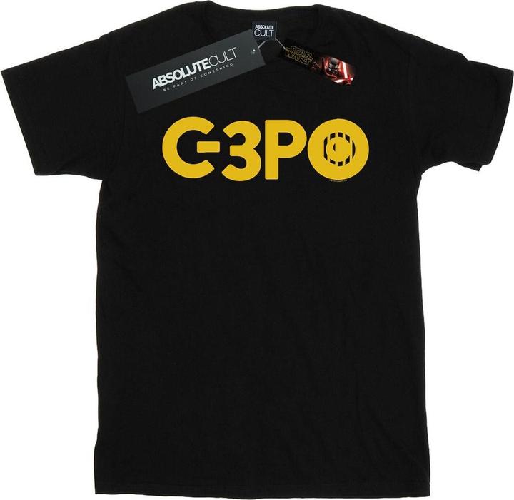 Star Wars The Rise Of Skywalker C3PO Text Logo TShirt (XL)