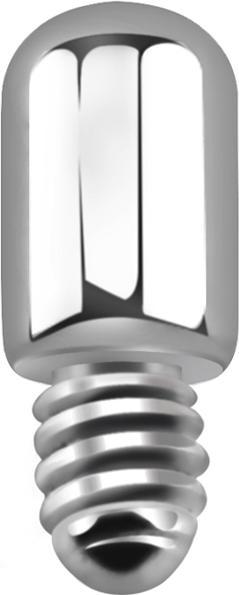 Actual product image Star Piercing Dermal Anchor Zylinder retainer (without brass, Titanium G23)