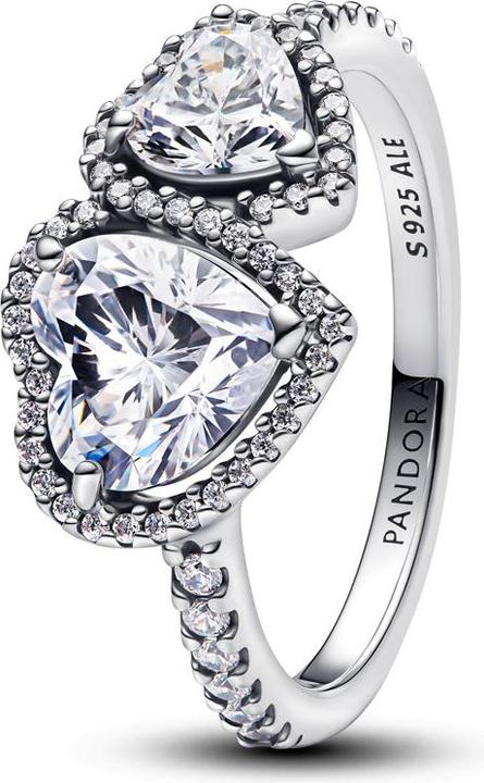 Pandora Funkelnder Strahlenkranz Herz Ring